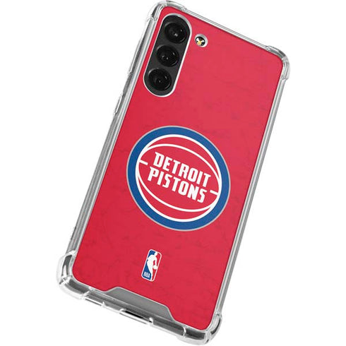 NBA Detroit Pistons Distressed Galaxy S24 FE Clear Case